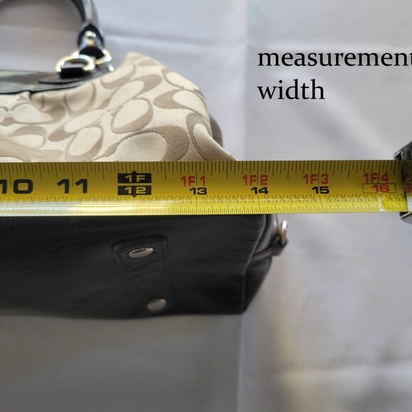 Coach Ashley Signature Sateen Brown/Khaki Satchel Handbag - Picture 9 of 16